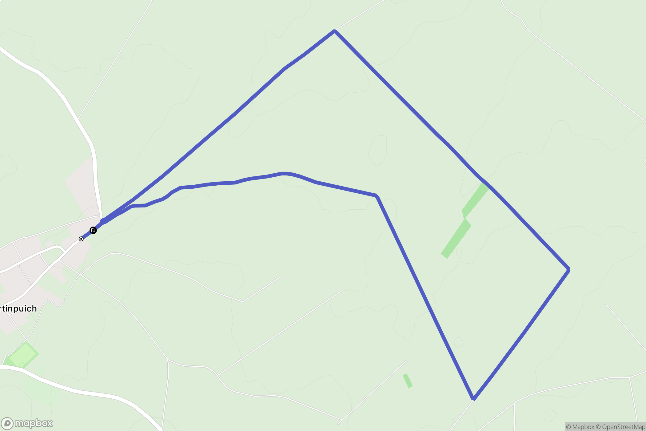 Martinpuich : carte du parcours de randonnée - France