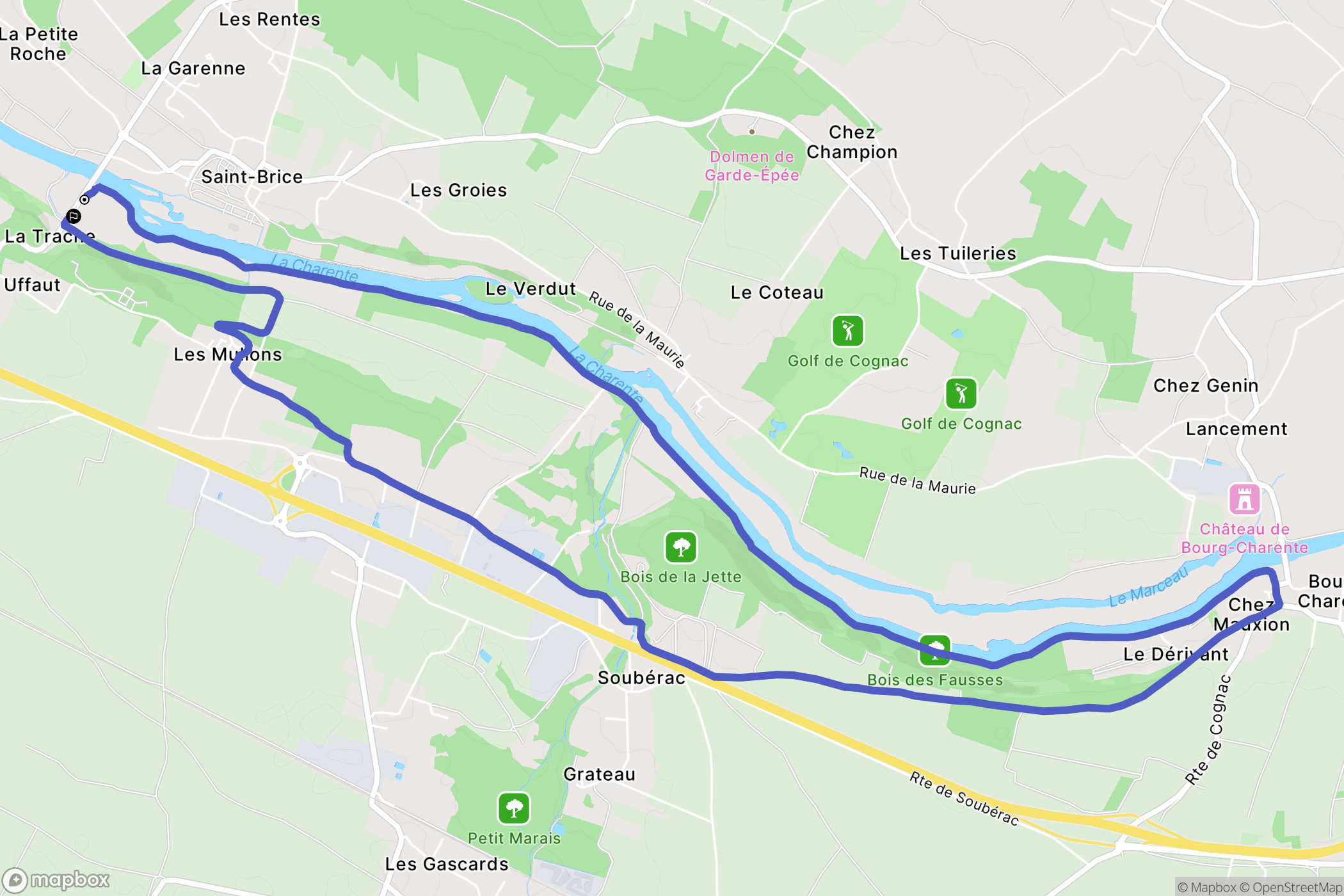 Saint-Brice : carte du parcours de randonnée - France