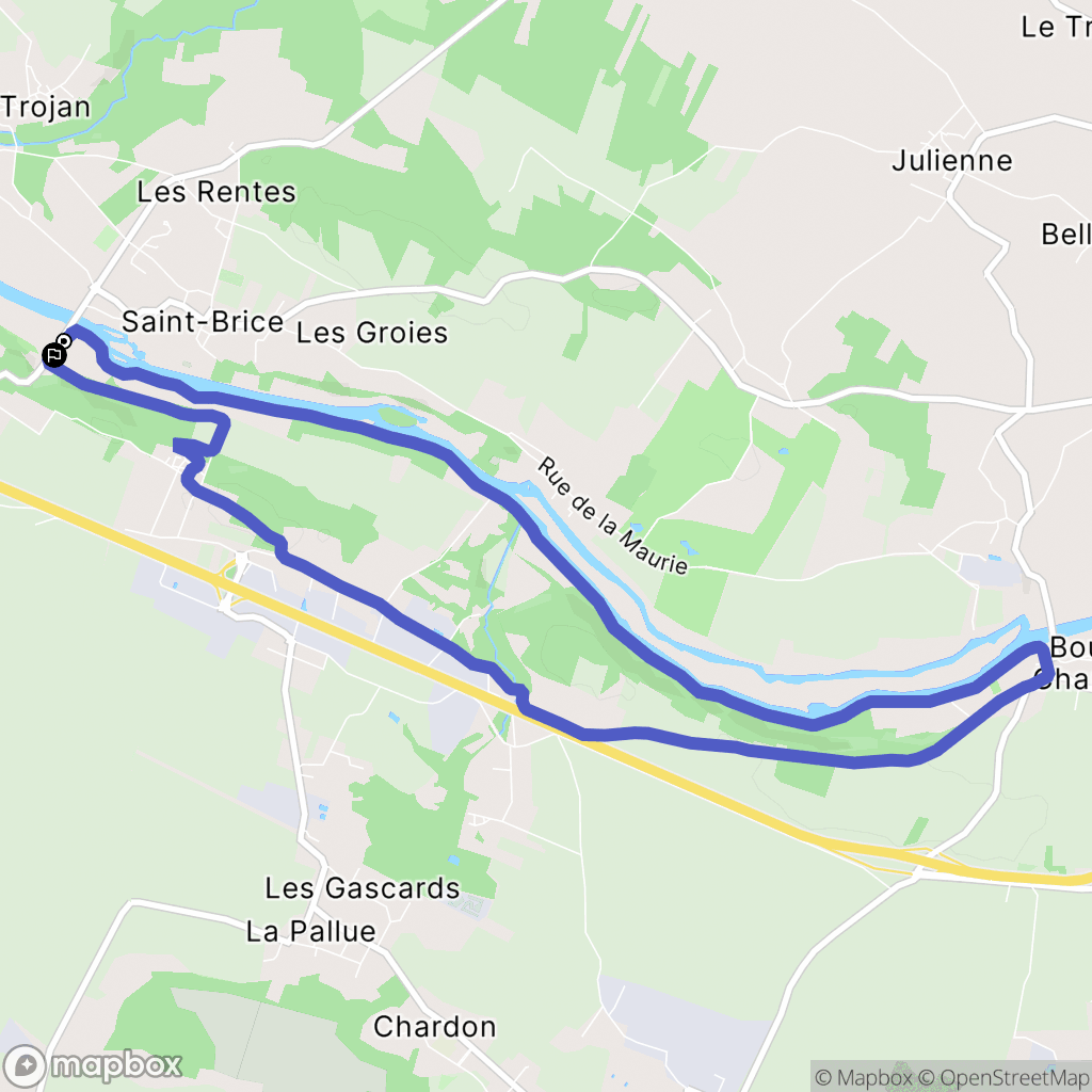 Saint-Brice : carte du parcours de randonnée - France