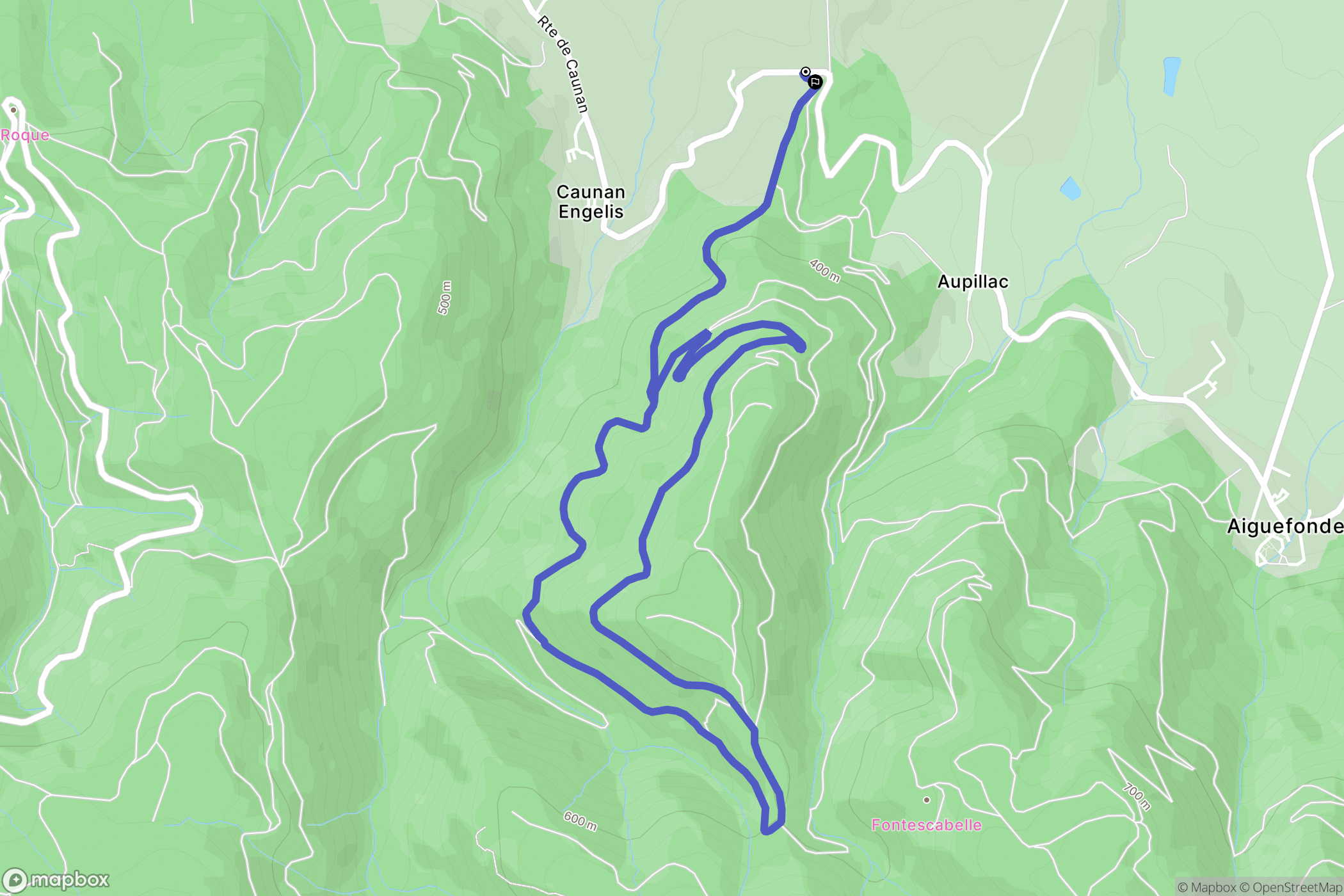 Labruguière : carte du parcours de randonnée - France