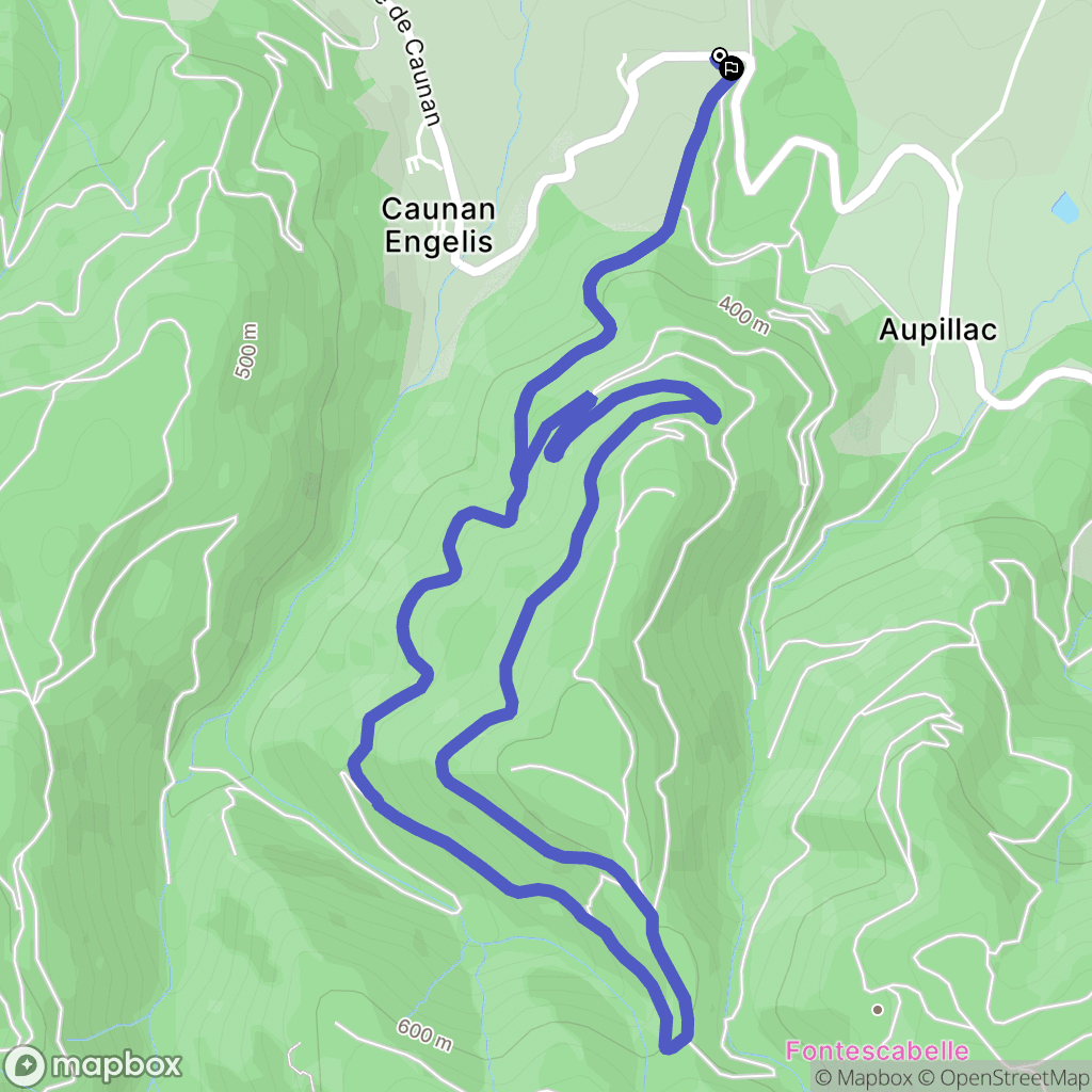 Labruguière : carte du parcours de randonnée - France