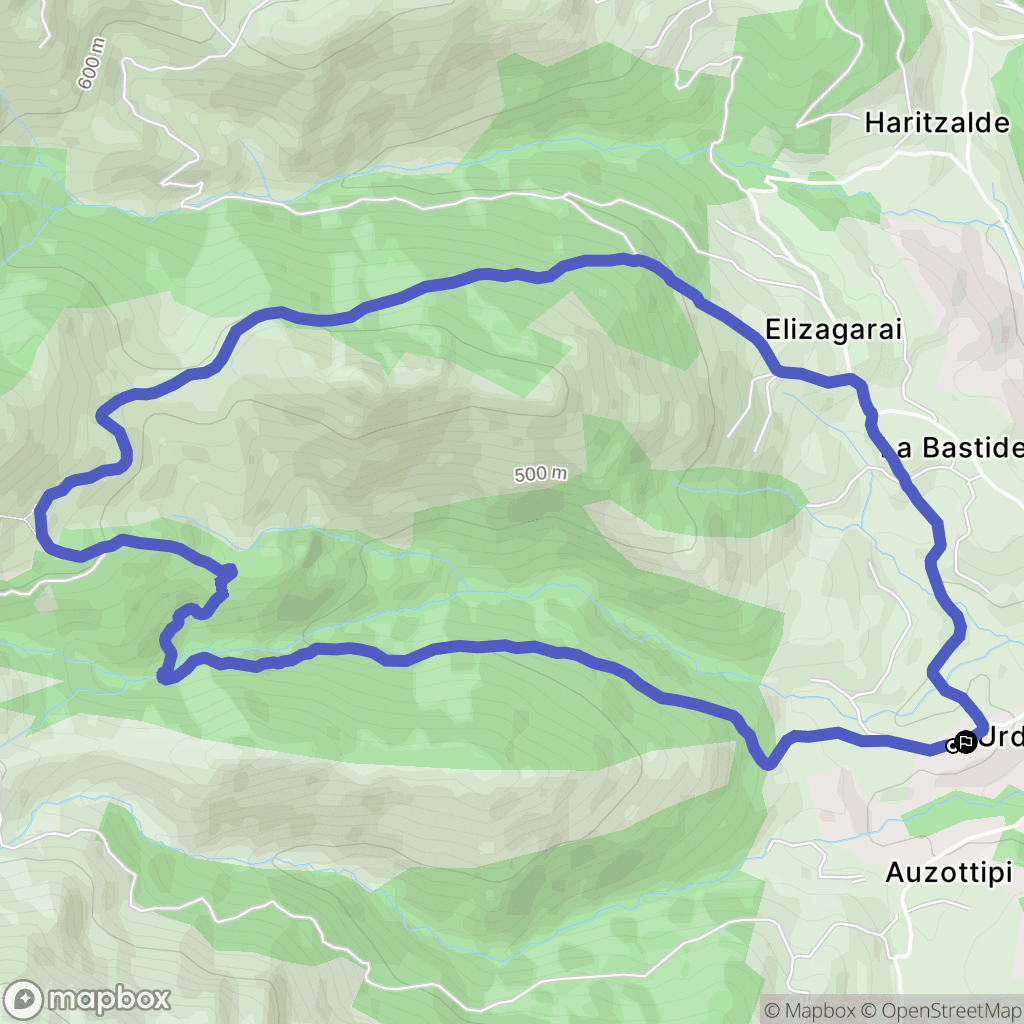 Saint-Étienne-de-Baïgorry : carte du parcours de randonnée - France