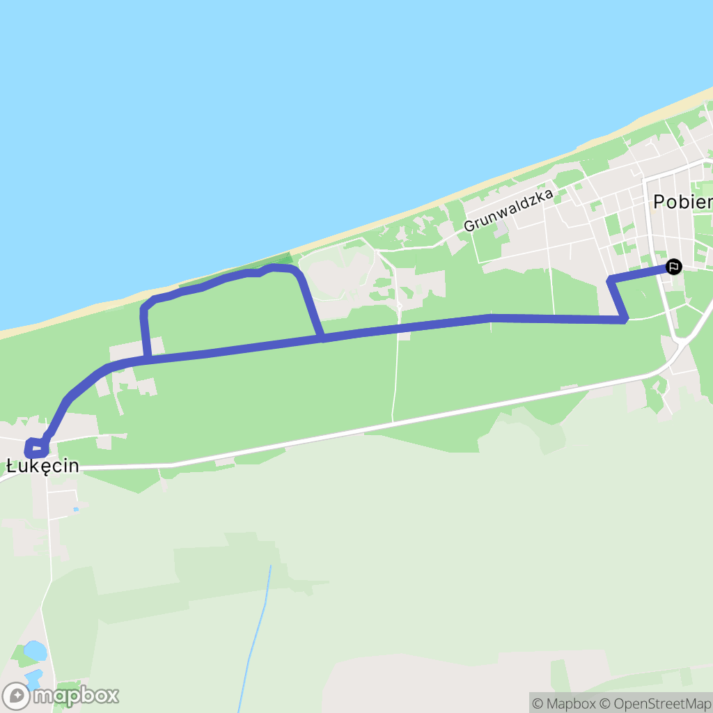Pobierowo: mapa trasy - Poland