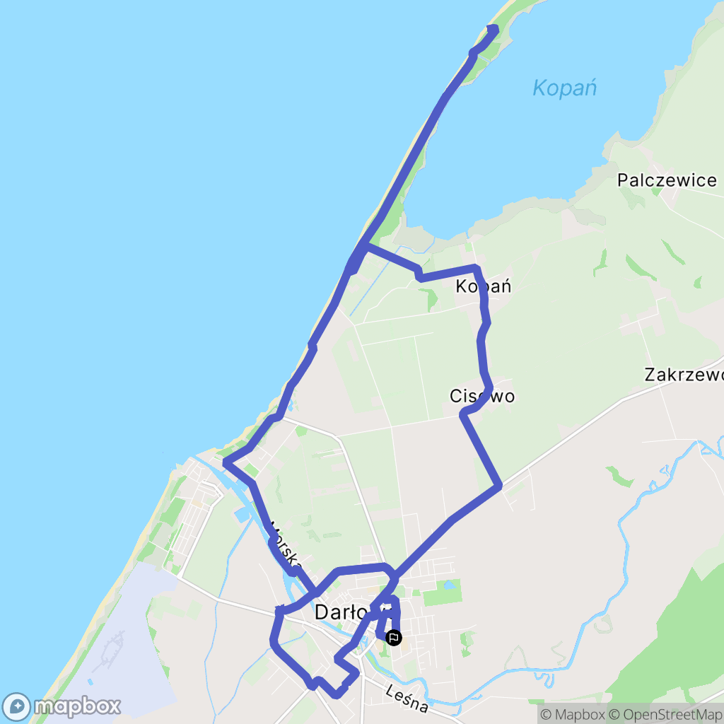 Darłowo: mapa trasy - Poland
