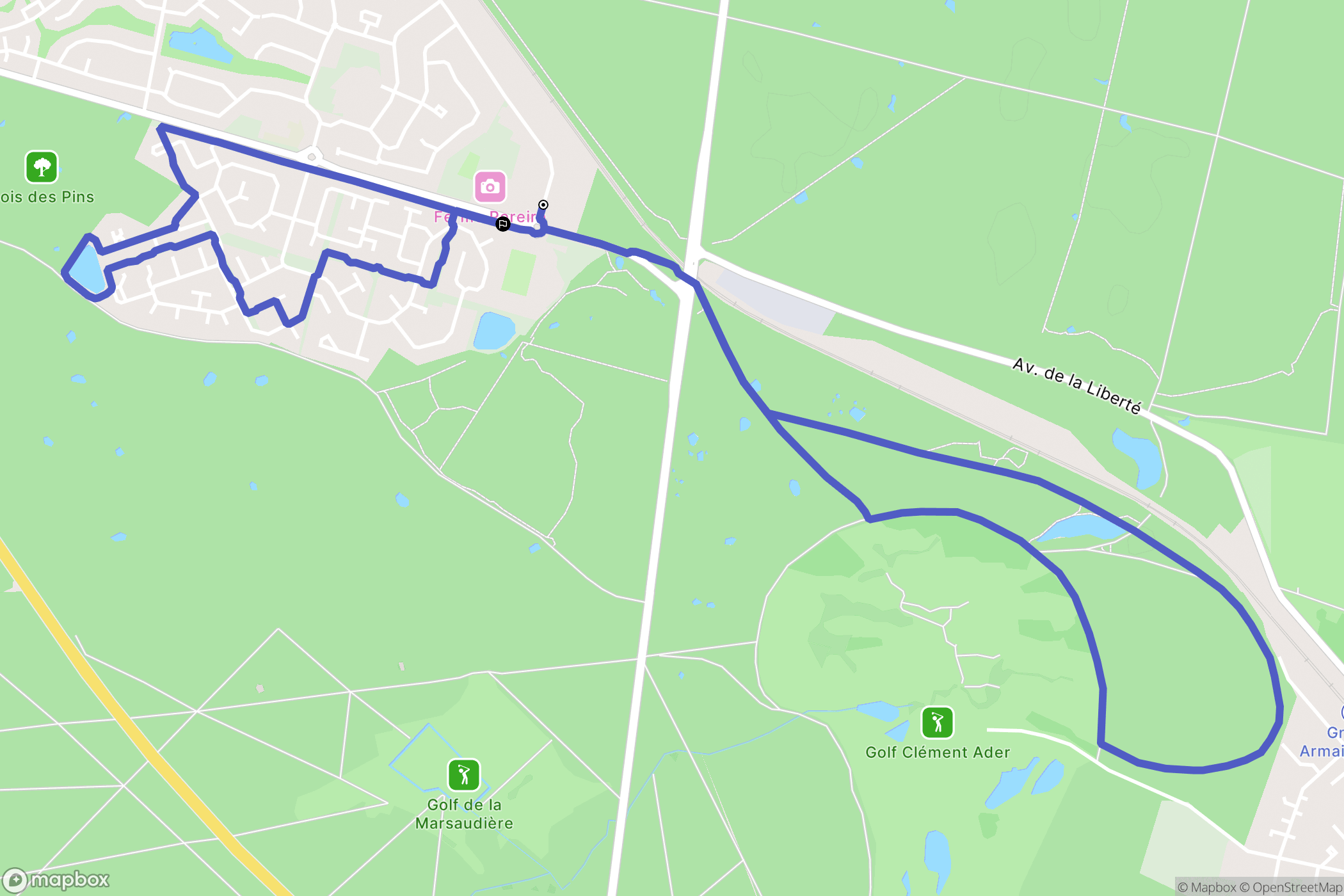Ozoir-la-Ferrière : carte du parcours de randonnée - France