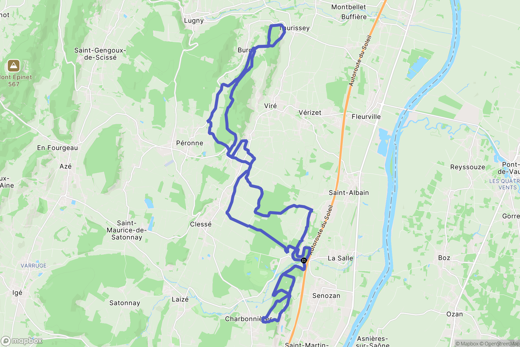 La Salle : carte du parcours de randonnée - France