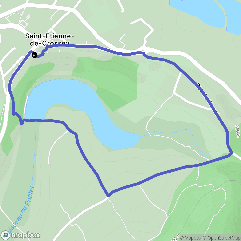 Saint-Étienne-de-Crossey : carte du parcours de randonnée - France