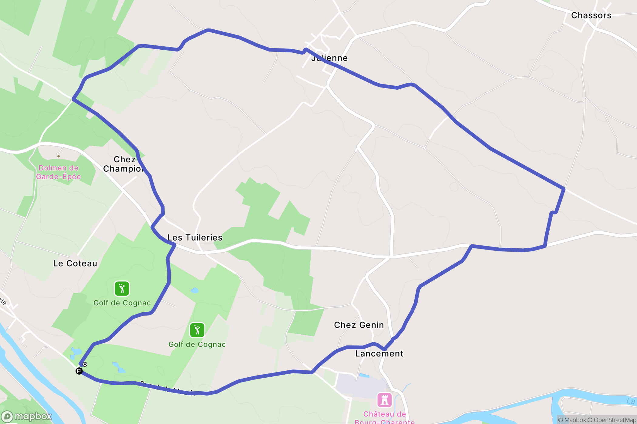 Saint-Brice : carte du parcours de randonnée - France