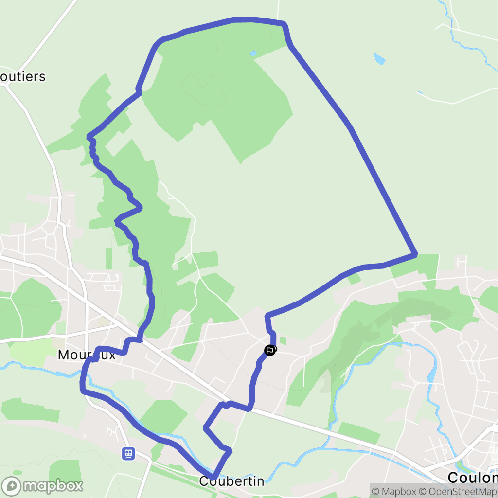 Mouroux : carte du parcours de randonnée - France