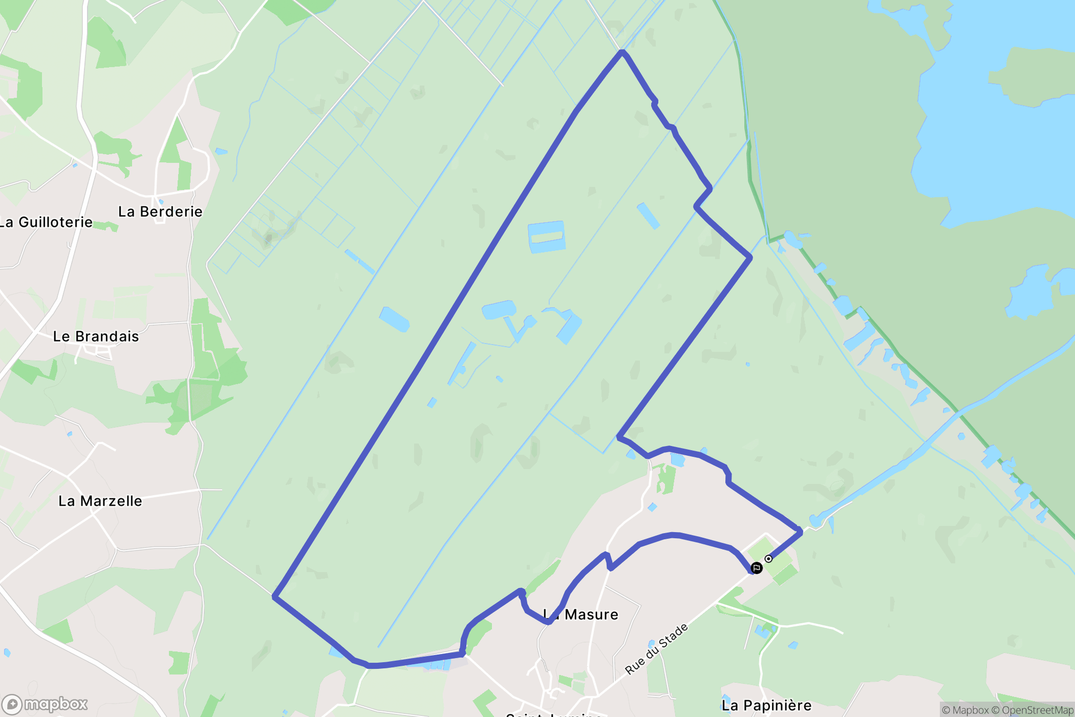Saint-Lumine-de-Coutais : carte du parcours de randonnée - France
