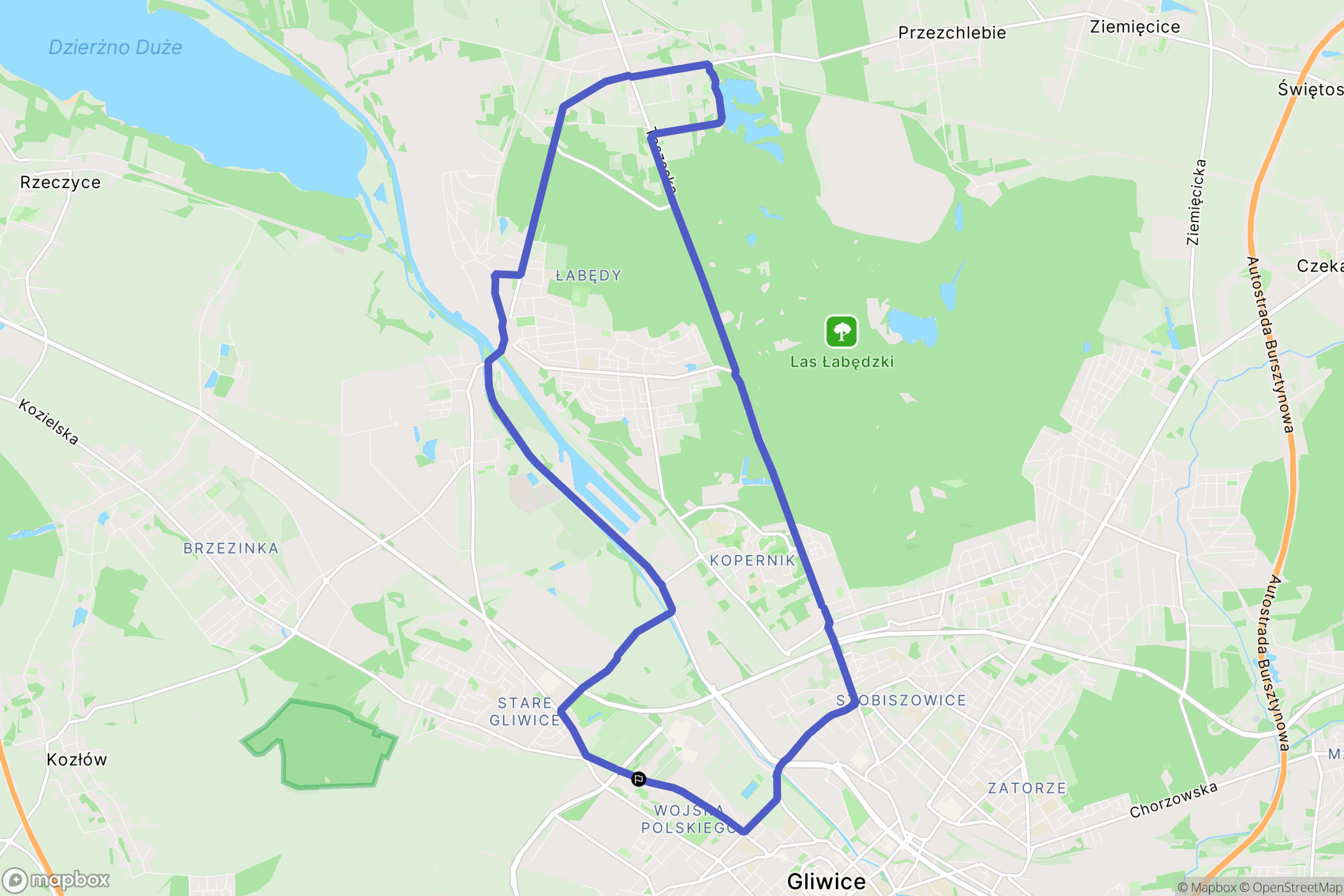 Gliwice: mapa trasy - Poland