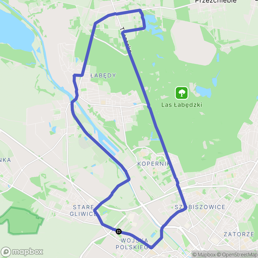 Gliwice: mapa trasy - Poland