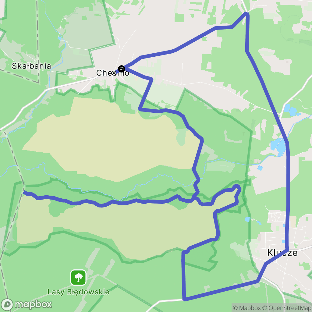 Chechło: mapa trasy - Poland