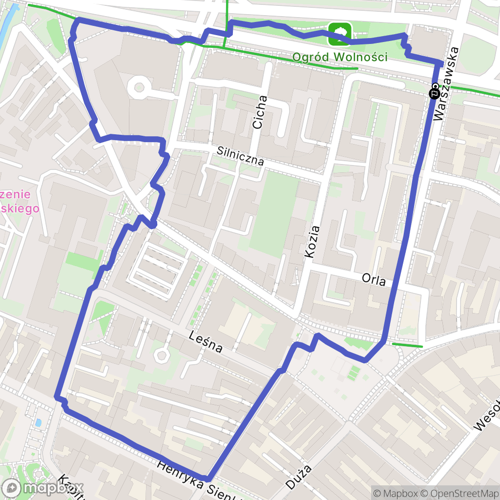 Kielce: mapa trasy - Poland