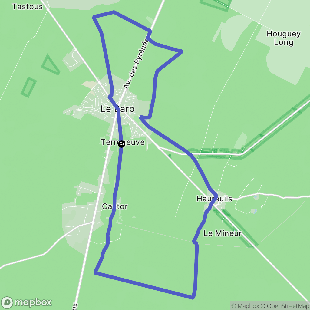 Le Barp : carte du parcours de randonnée - France