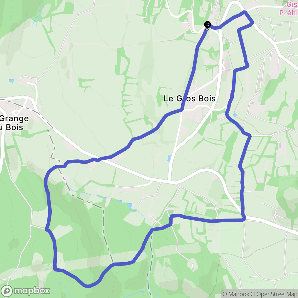 Solutré-Pouilly : carte du parcours de randonnée - France