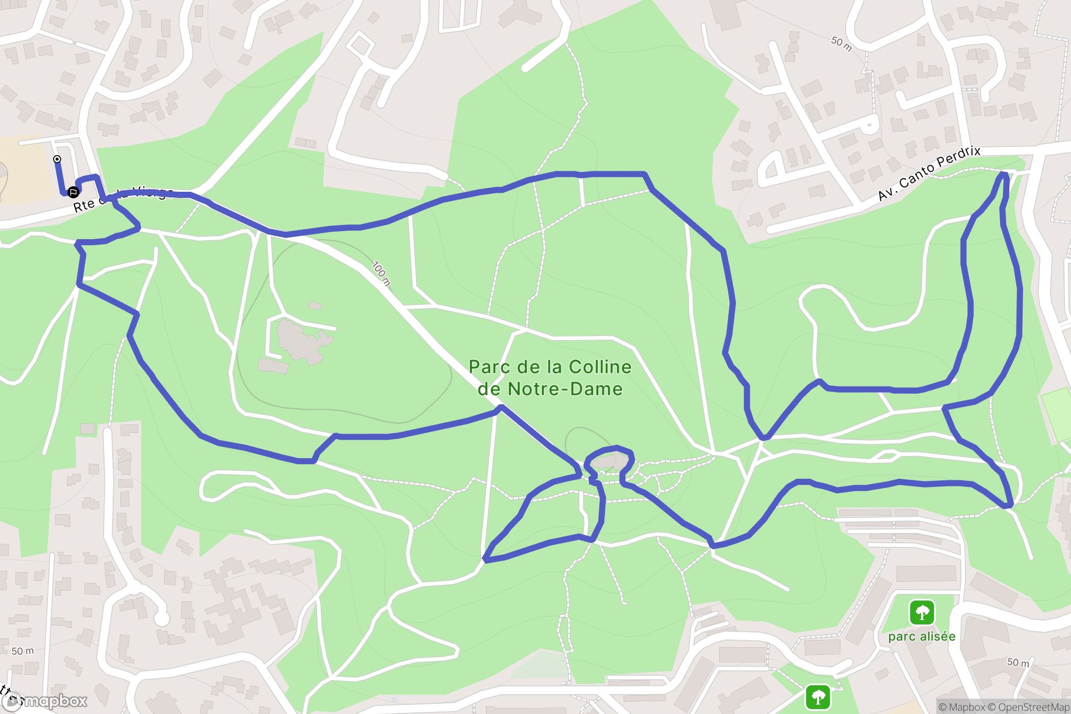 Martigues : carte du parcours de randonnée - France