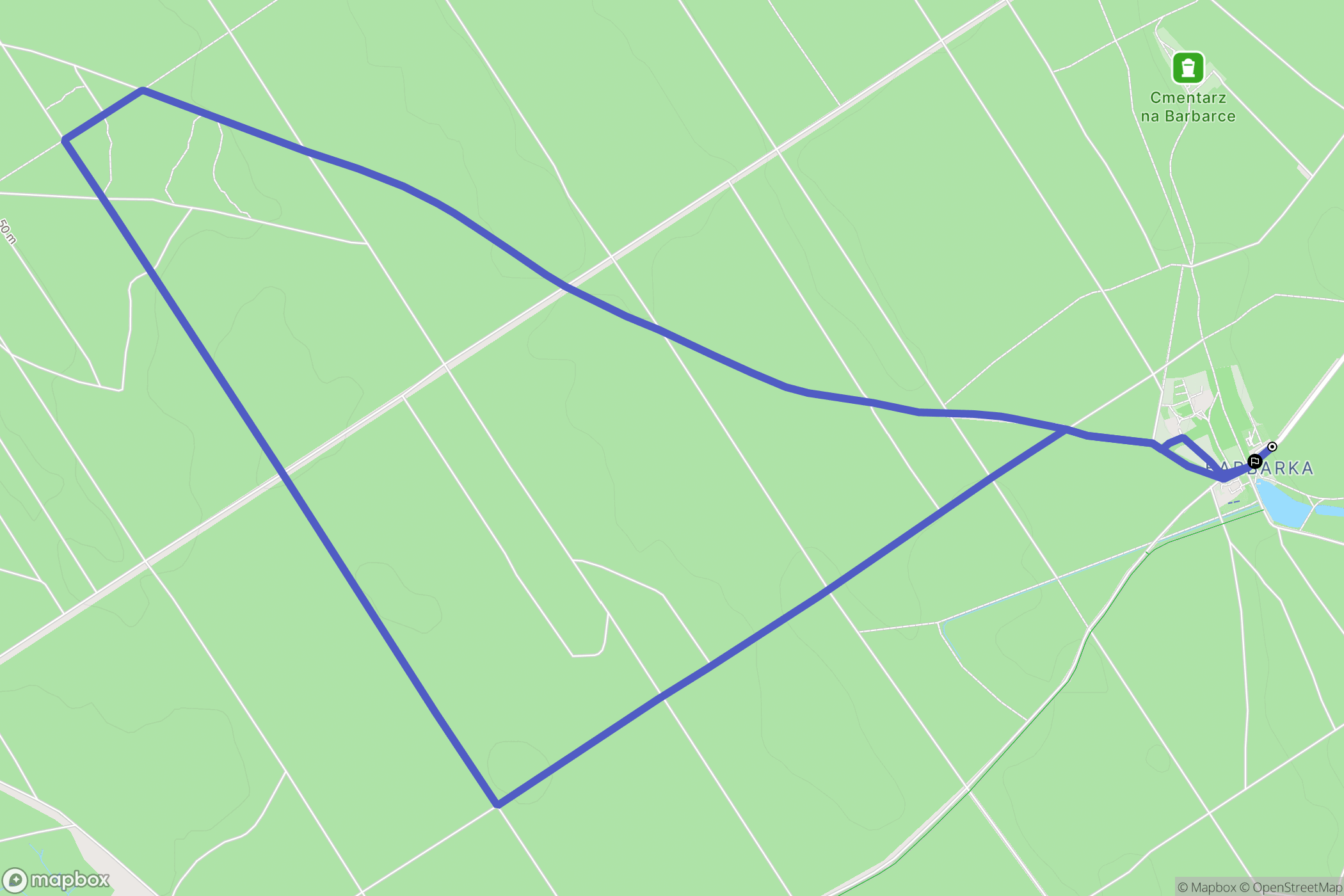 Toruń: mapa trasy - Poland