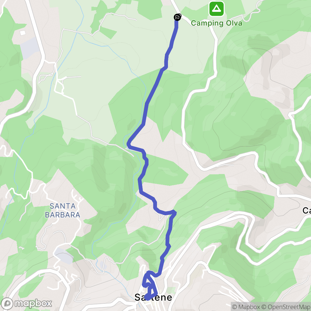 Sartène : carte du parcours de randonnée - France