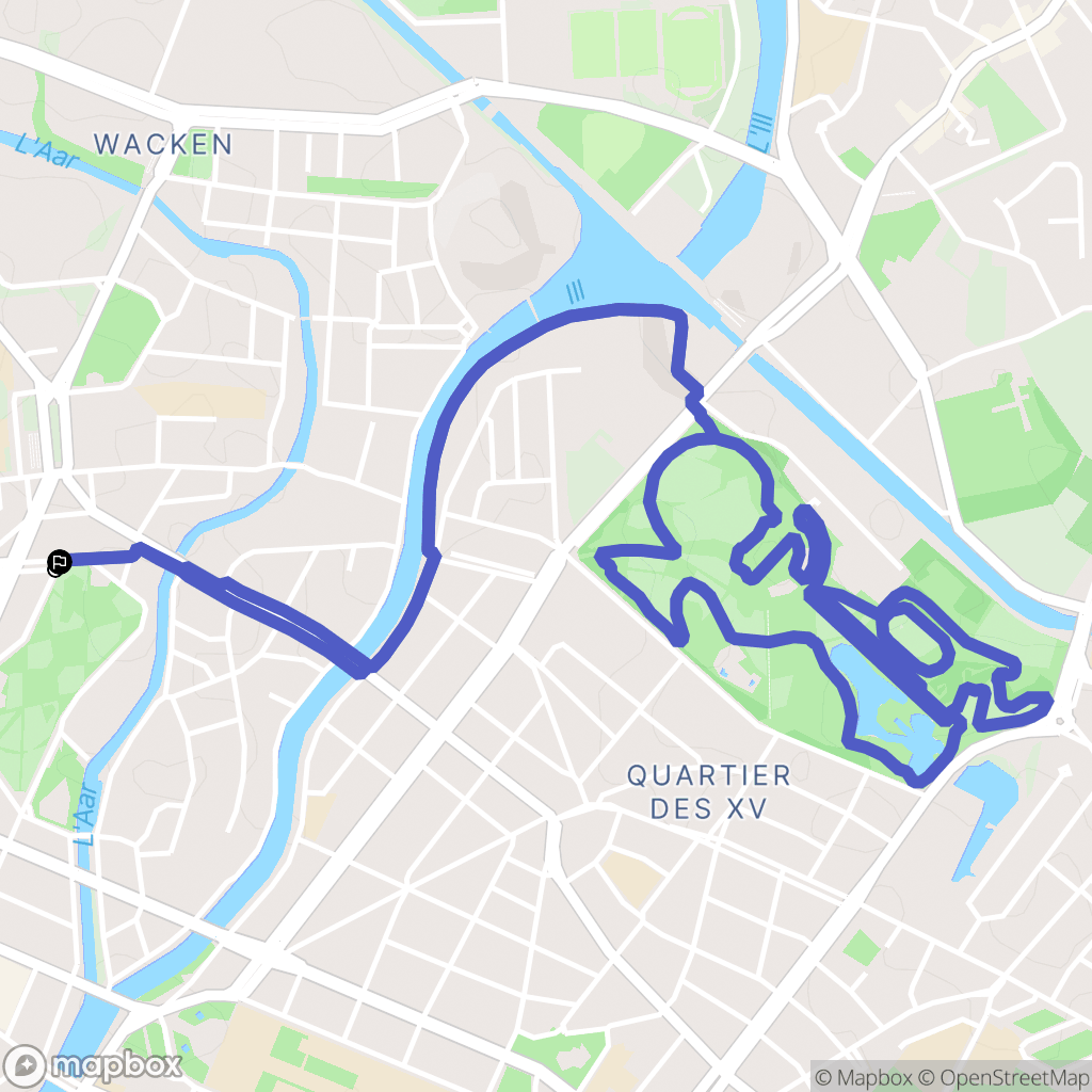Strasbourg : carte du parcours de randonnée - France