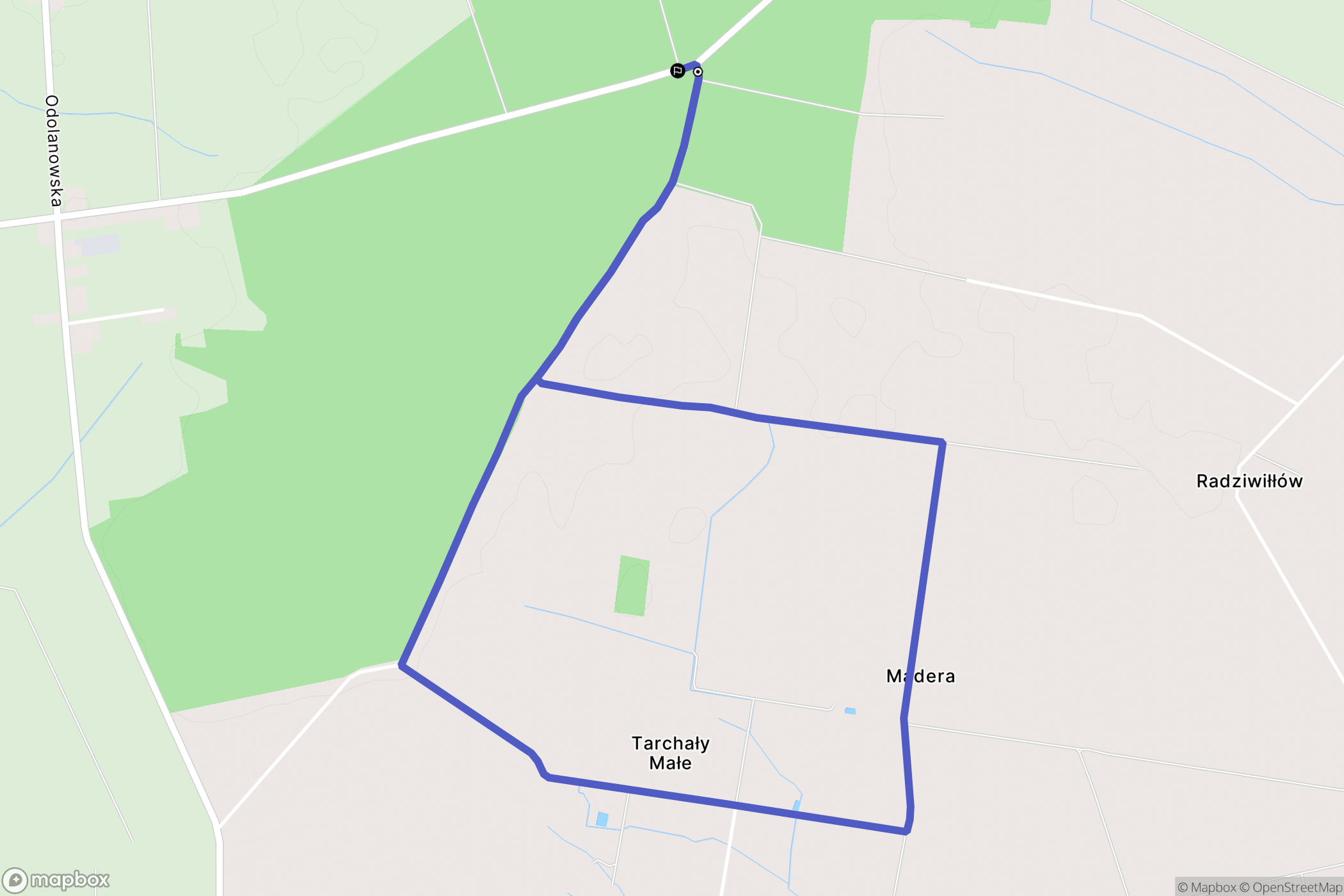 Gorzyce Wielkie: mapa trasy - Poland