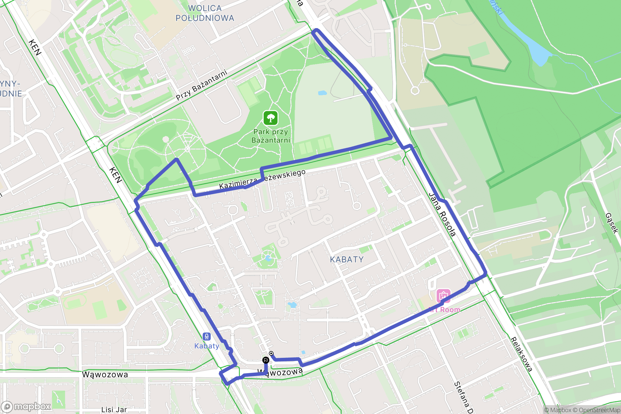 Warszawa: mapa trasy - Poland
