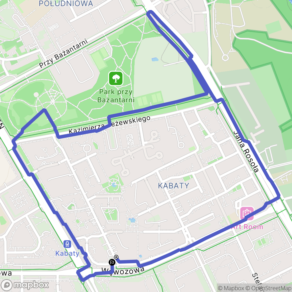 Warszawa: mapa trasy - Poland