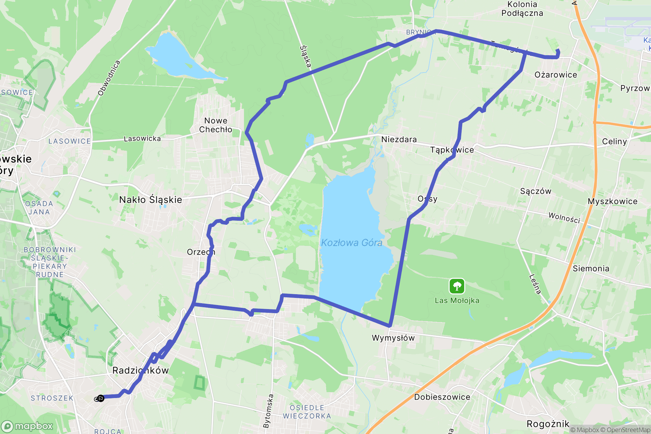 Bytom: mapa trasy - Poland