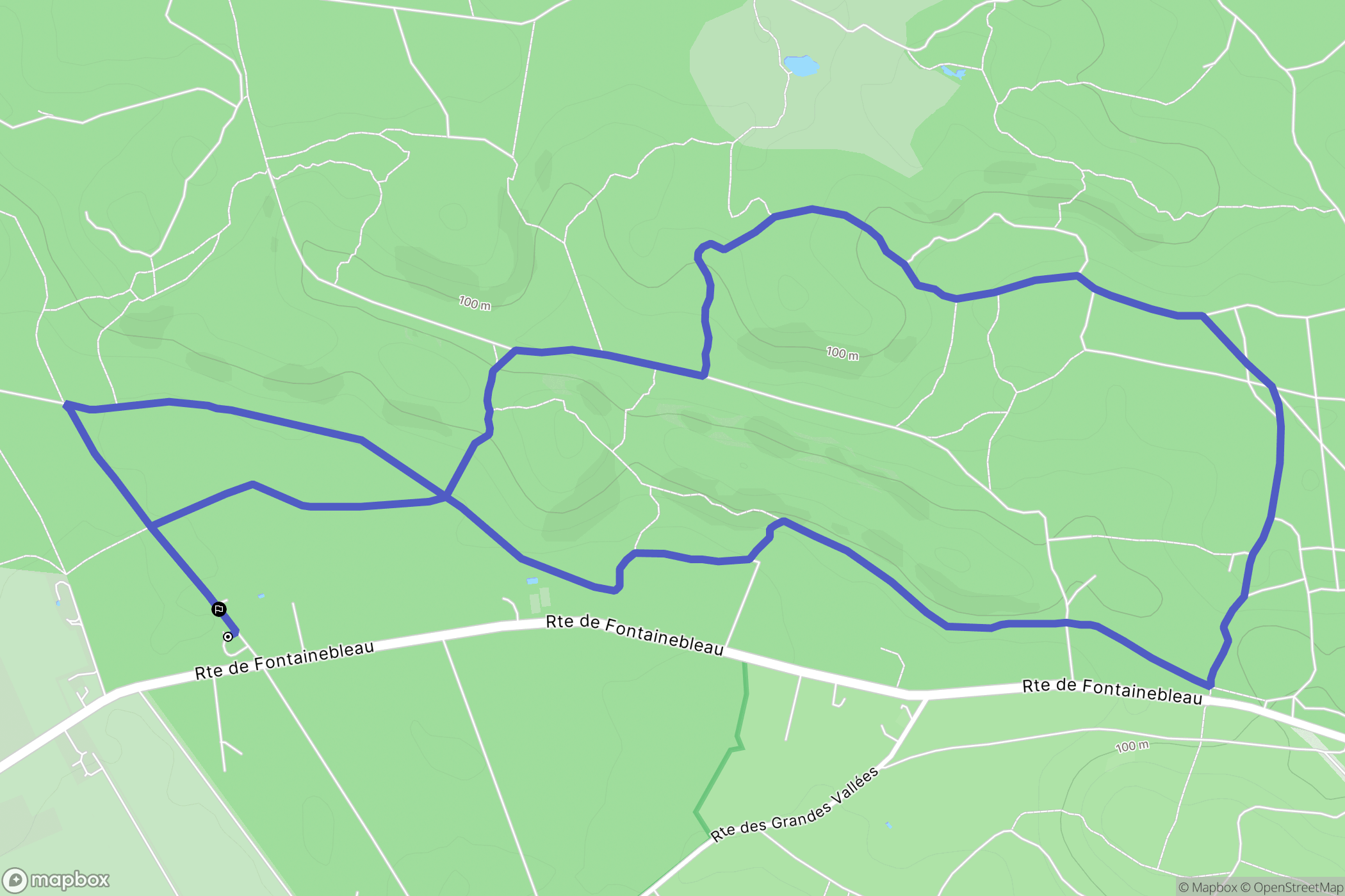 Milly-la-Forêt : carte du parcours de randonnée - France