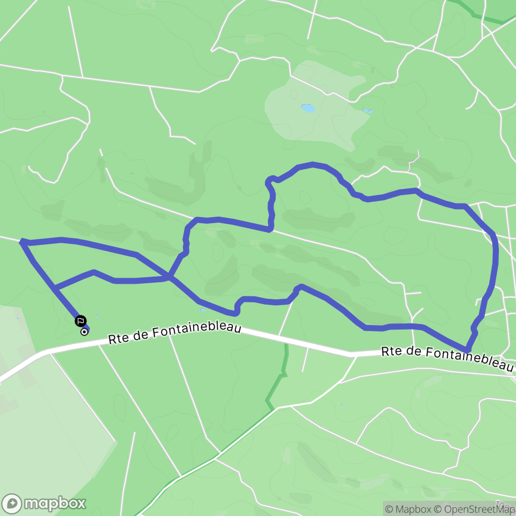 Milly-la-Forêt : carte du parcours de randonnée - France