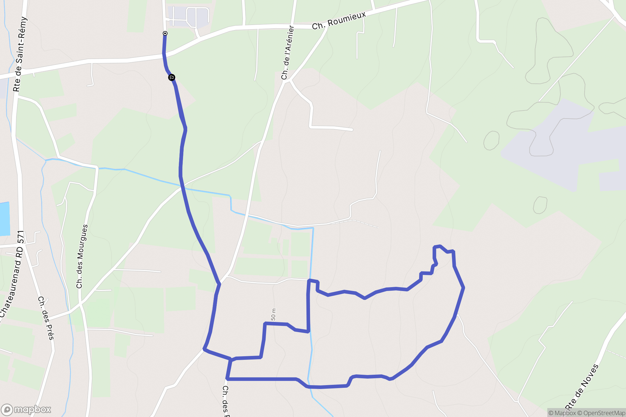 Châteaurenard : carte du parcours de randonnée - France