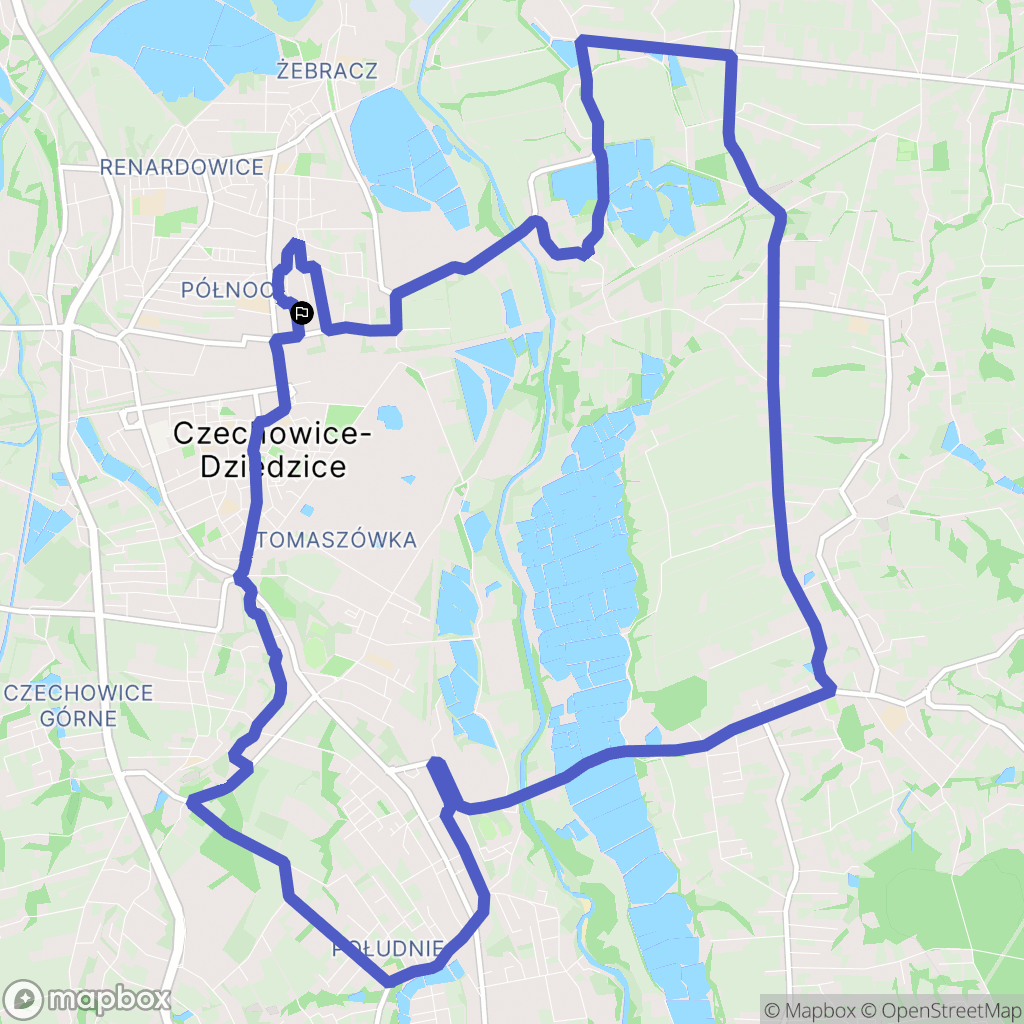 Czechowice-Dziedzice: mapa trasy - Poland