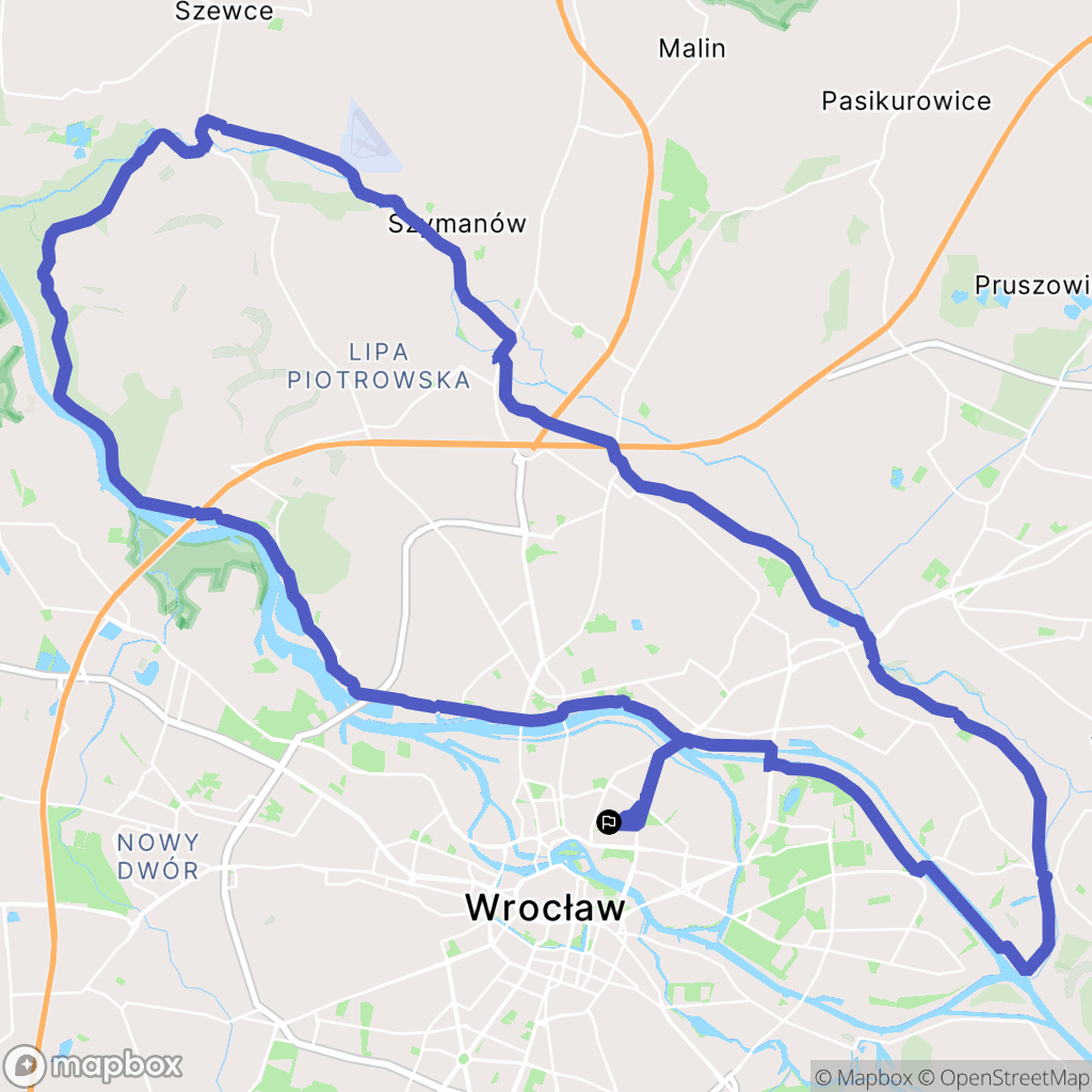 Wrocław: mapa trasy - Poland
