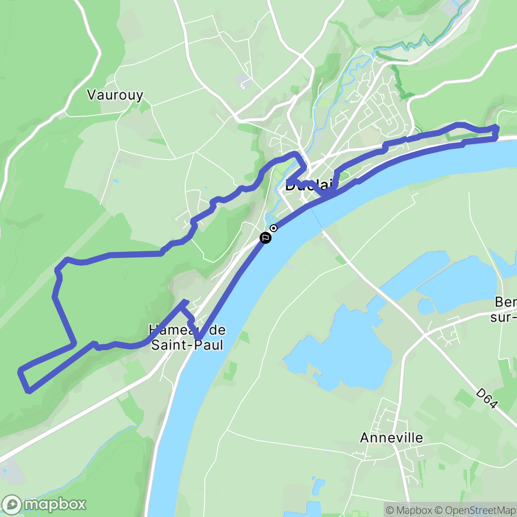 Duclair : carte du parcours de randonnée - France