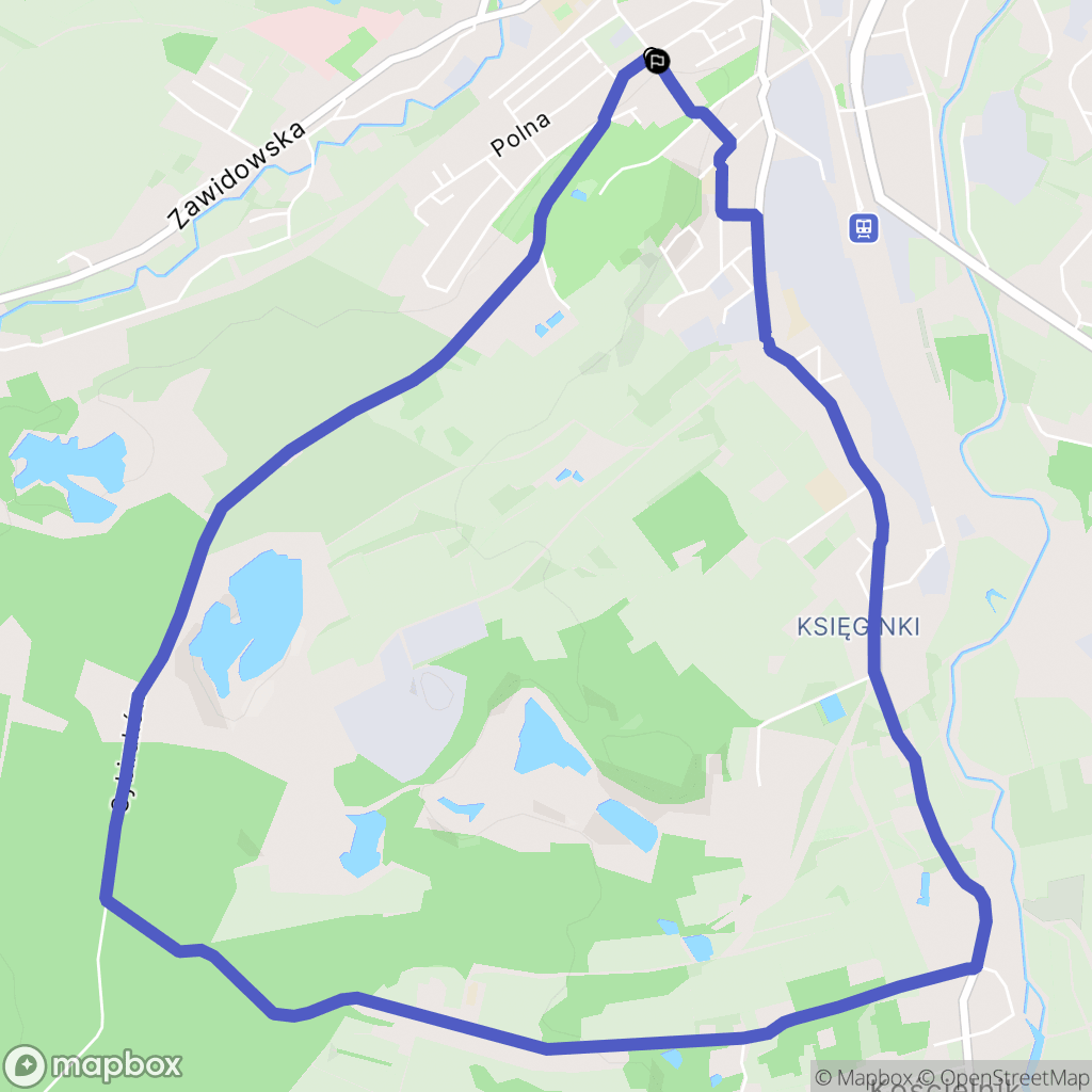 Lubań: mapa trasy - Poland