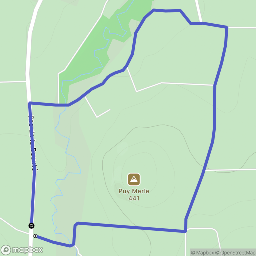 Billom : carte du parcours de randonnée - France