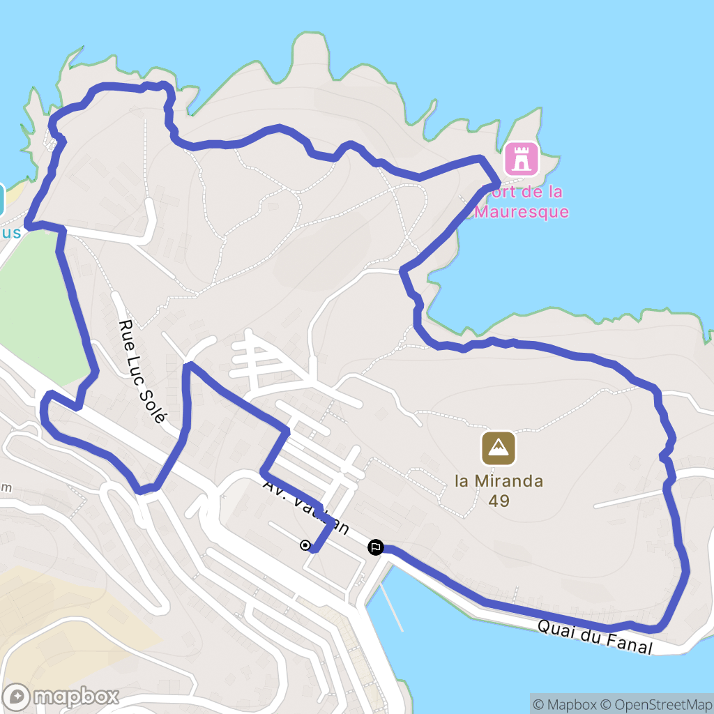 Port-Vendres : carte du parcours de randonnée - France