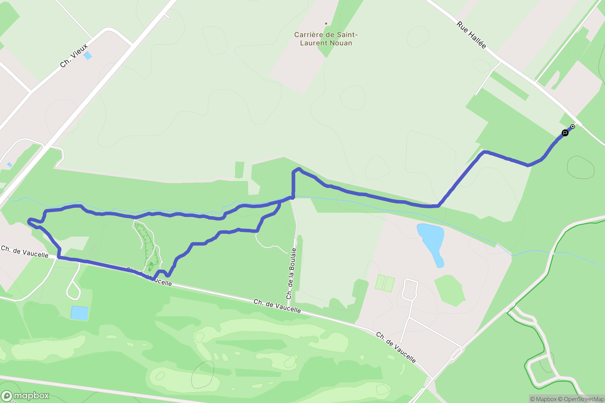 Saint-Laurent-Nouan : carte du parcours de randonnée - France