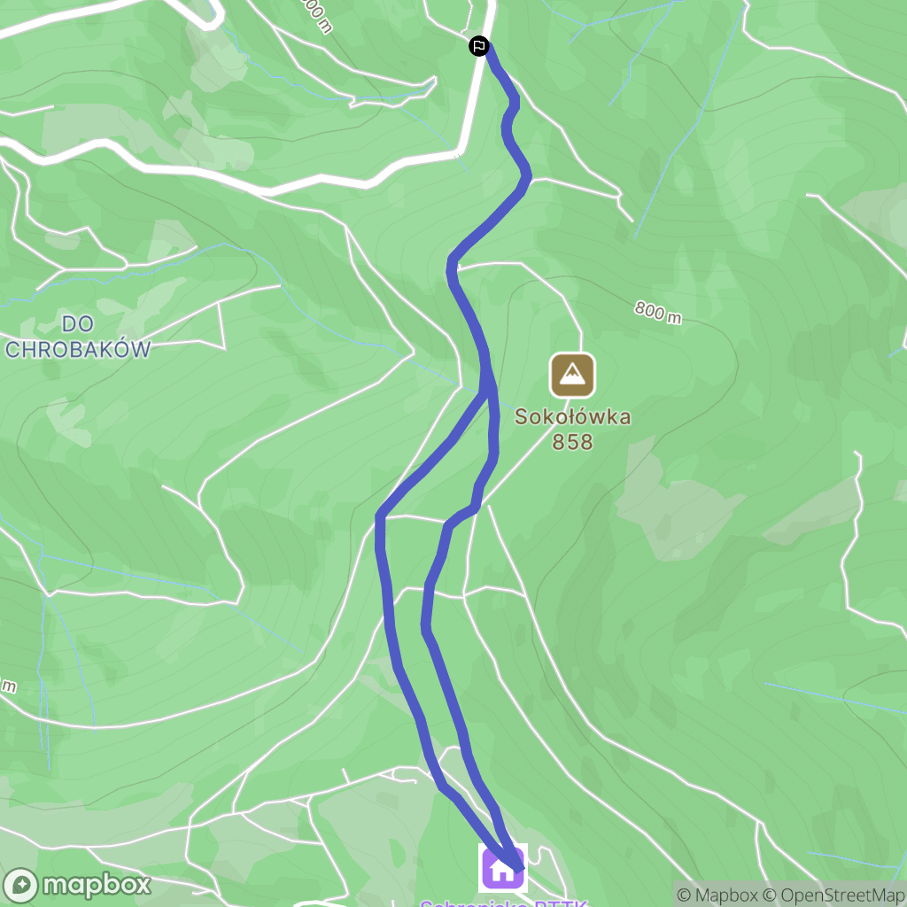 Wilkowice: mapa trasy - Poland