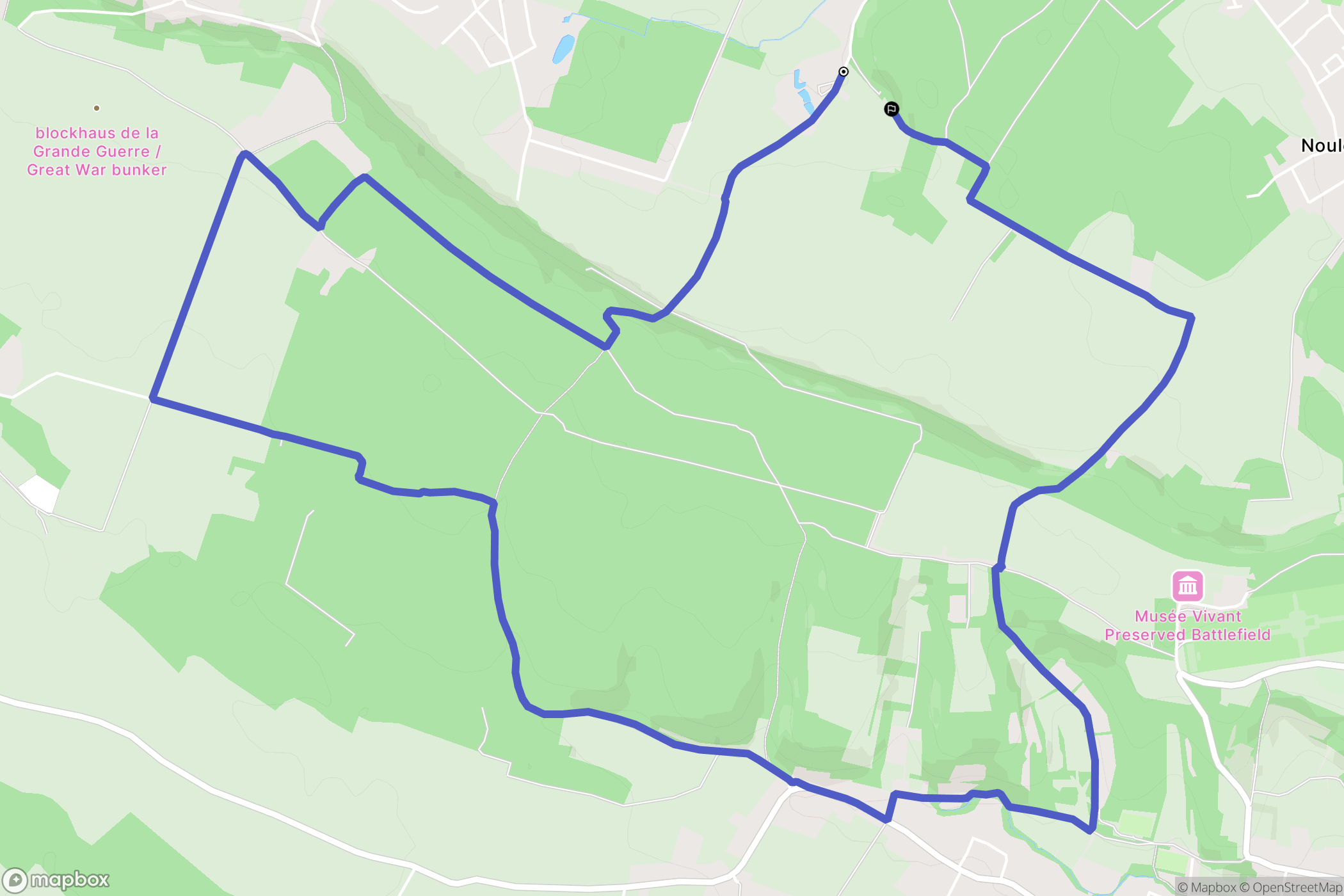 Aix-Noulette : carte du parcours de randonnée - France
