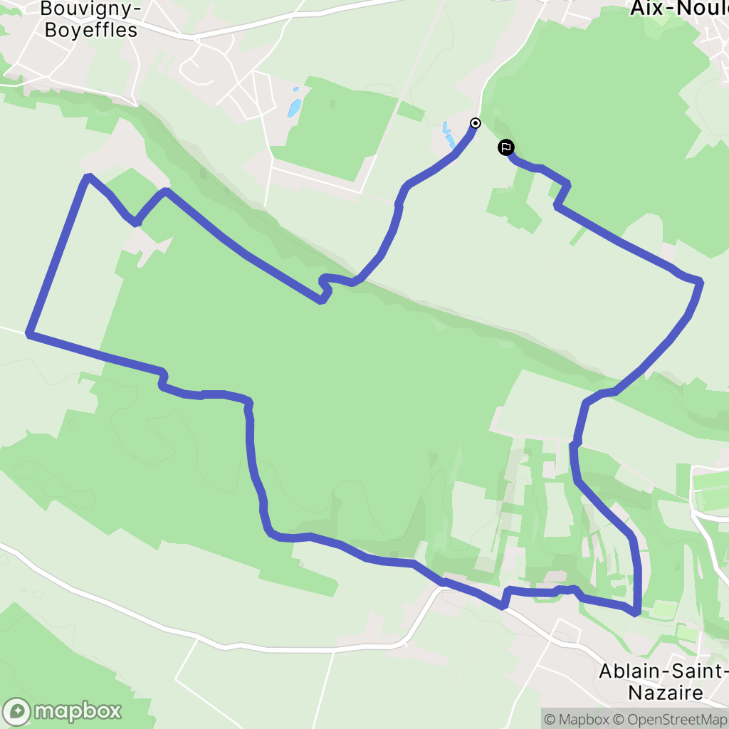 Aix-Noulette : carte du parcours de randonnée - France