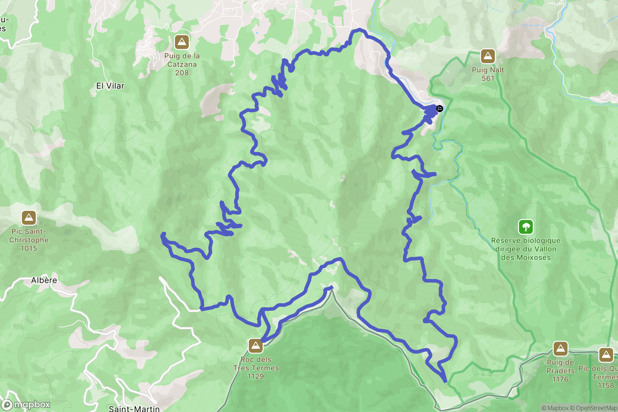 Sorède : carte du parcours de randonnée - France
