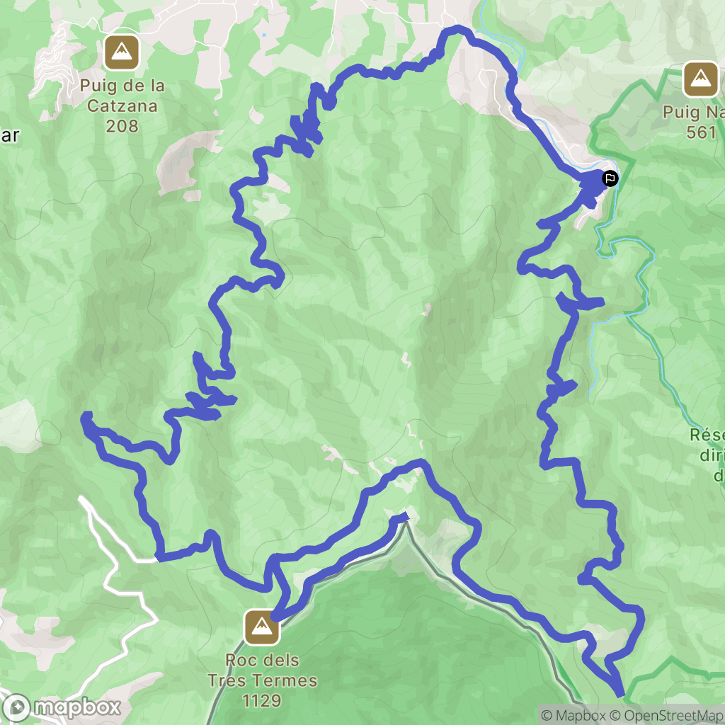 Sorède : carte du parcours de randonnée - France