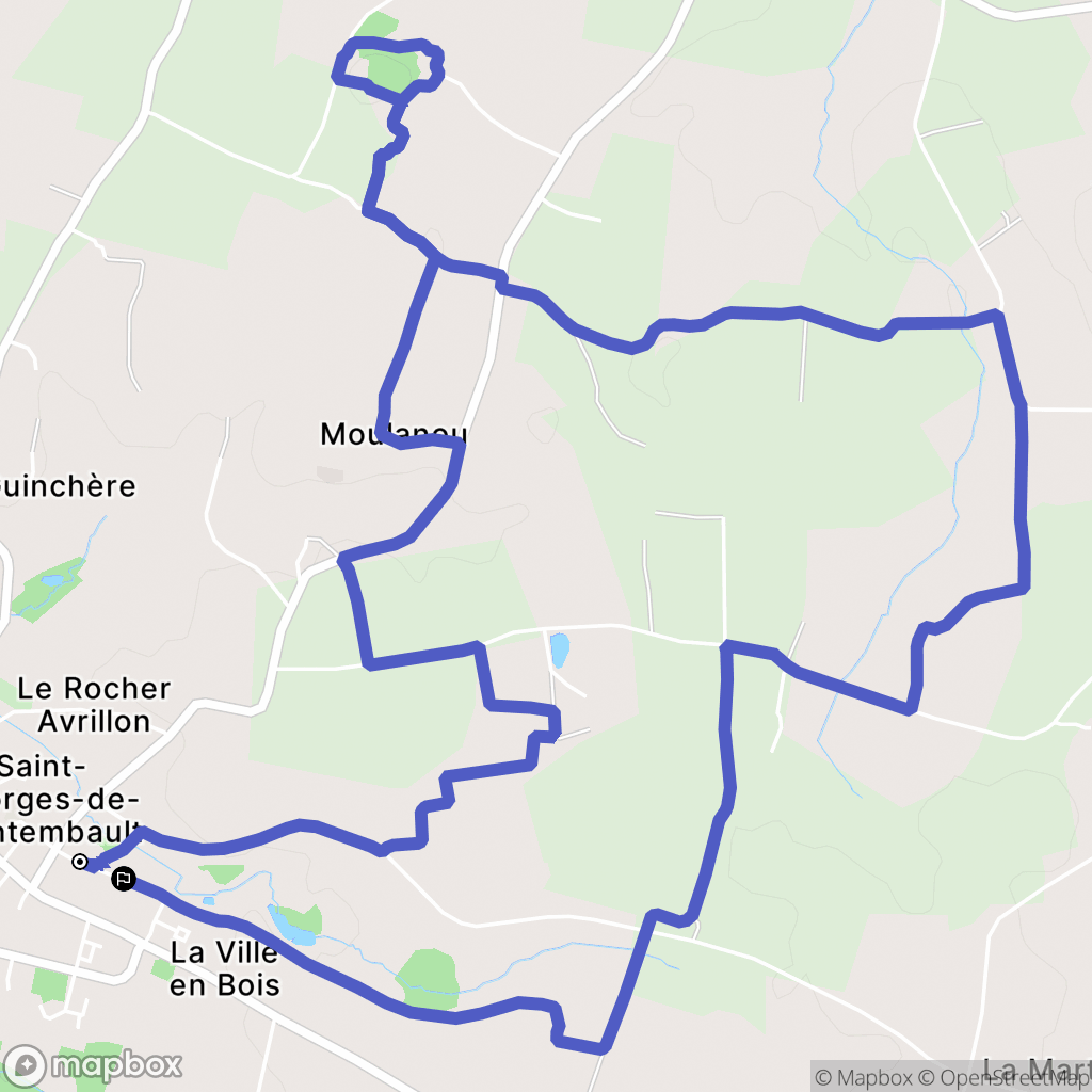 Saint-Georges-de-Reintembault : carte du parcours de randonnée - France
