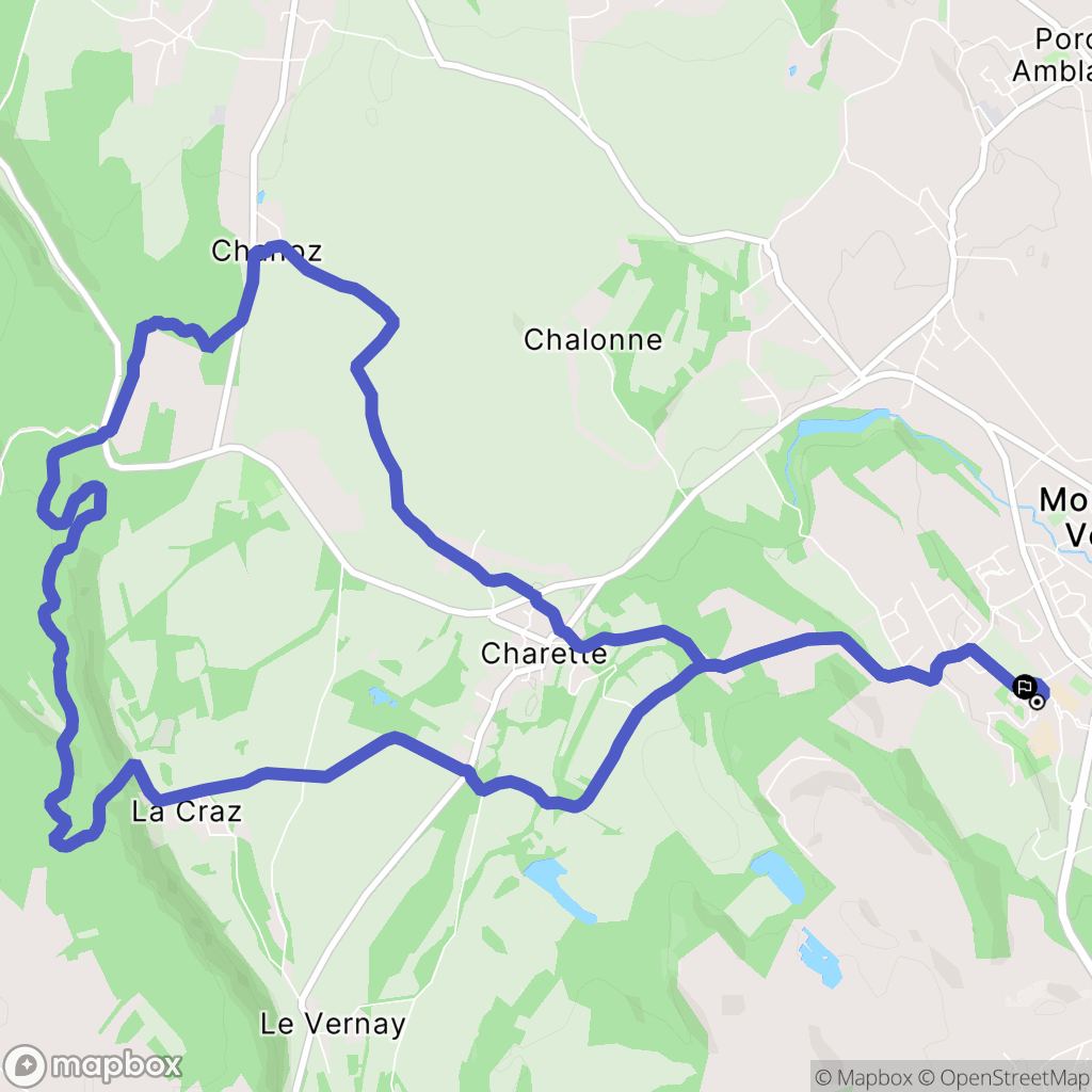 Montalieu-Vercieu : carte du parcours de randonnée - France