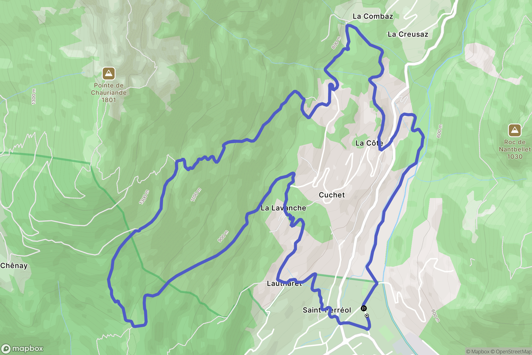 Saint-Ferréol : carte du parcours de randonnée - France