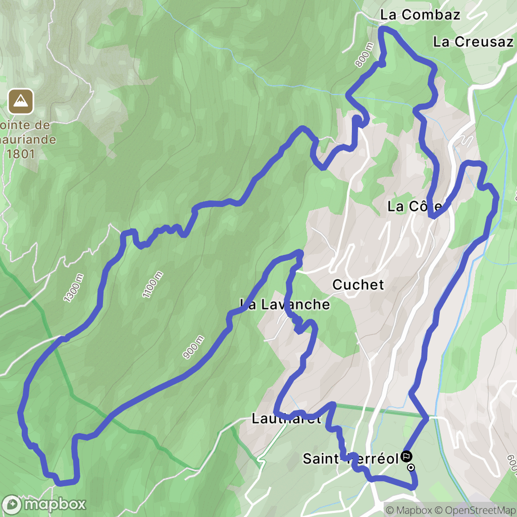 Saint-Ferréol : carte du parcours de randonnée - France