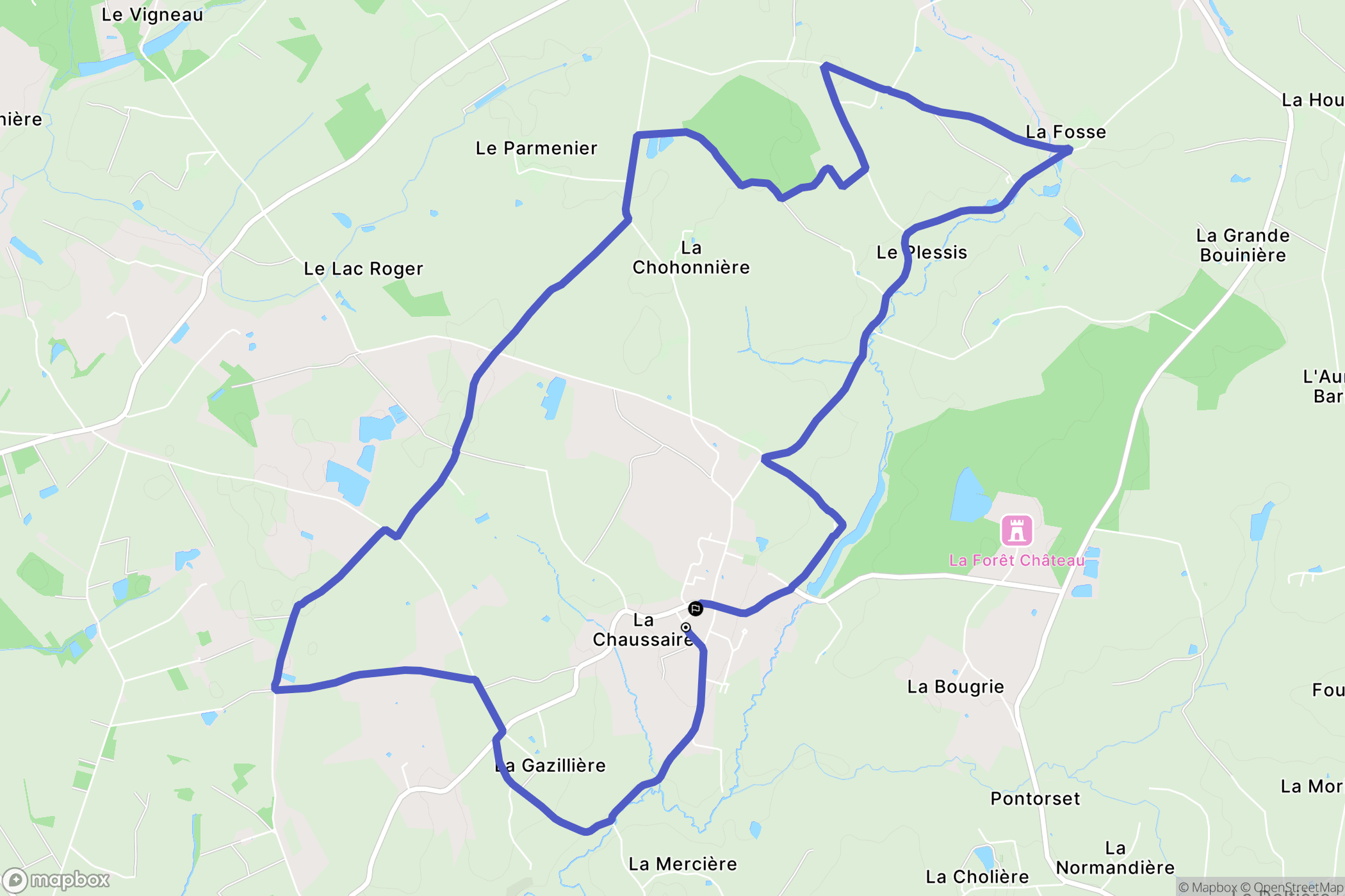 Montrevault-sur-Èvre : carte du parcours de randonnée - France