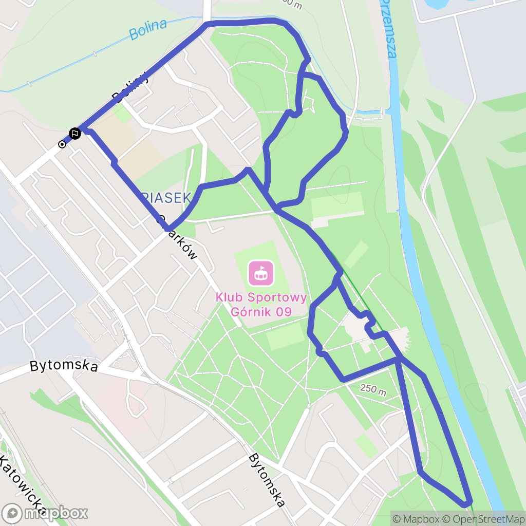 Mysłowice: mapa trasy - Poland