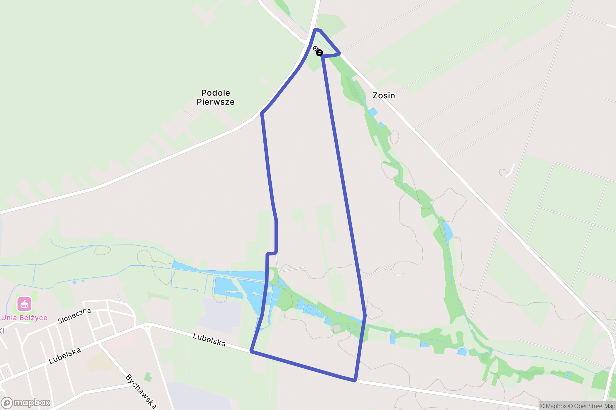 Podole: mapa trasy - Poland